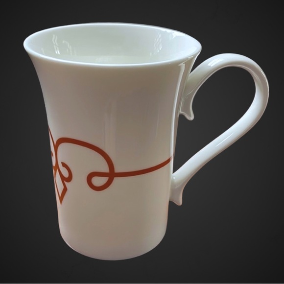 2014 STARBUCKS Coffee Mug White Orange Tea Fleur-de-lis 11 fl oz - Picture 6 of 10